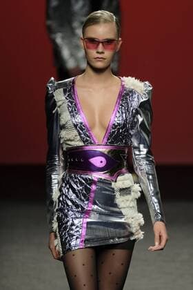 February 19, 2017 - Madrid, Spain - A model walks the runway at the Custo Barcelona show during the Mercedes-Benz Madrid Fashion Week Autumn Winter 2017 at Ifema on February 19, 2017 in Madrid, Spain Madrid Spain  - ZUMAn230 20170219_zaa_n230_871 Copyright: xOscarxGonzalezx