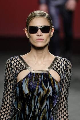 February 19, 2017 - Madrid, Spain - Model Carla Pereira walks the runway at the Custo Barcelona show during the Mercedes-Benz Madrid Fashion Week Autumn Winter 2017 at Ifema on February 19, 2017 in Madrid, Spain. Madrid Spain  - ZUMAn230 20170219_zaa_n230_875 Copyright: xOscarxGonzalezx