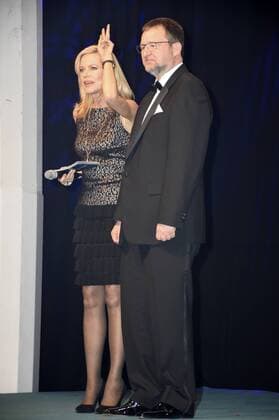 Nina Ruge und Gerd Hager bei der Verleihung des Inhorgenta Award 2017 im Postpalast. München, 19.02.2017 Foto:xP.xSchönbergerx xFuturexImage