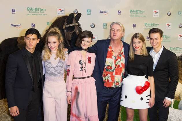 Emilio Sakraya, Lina Larissa Strahl, Lea van Acken, Detlev Buck, Lisa-Marie Koroll und Louis Held - Premiere BIBI & TINA ? TOHUWABOHU TOTAL im Kino in der Kulturbrauerei in Berlin am 19.02.2017. Premiere BIBI & TINA TOHUWABOHU TOTAL