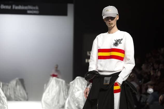 Model bei der Maria ke Fisherman Fashion Show auf der Mercedes-Benz Fashion Week Madrid Autumn Winter 2017. Madrid, 19.02.2017 Maria ke Fisherman Model  Foto:xDyDxFotografosx xFuturexImage