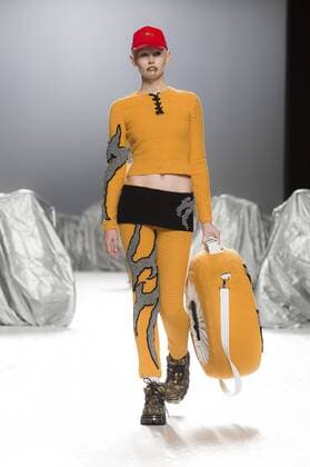 Model bei der Maria ke Fisherman Fashion Show auf der Mercedes-Benz Fashion Week Madrid Autumn Winter 2017. Madrid, 19.02.2017 Maria ke Fisherman Model  Foto:xDyDxFotografosx xFuturexImage