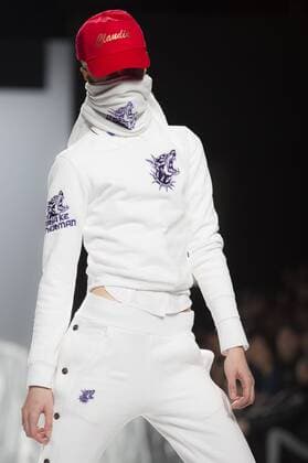 Model bei der Maria ke Fisherman Fashion Show auf der Mercedes-Benz Fashion Week Madrid Autumn Winter 2017. Madrid, 19.02.2017 Maria ke Fisherman Model  Foto:xDyDxFotografosx xFuturexImage