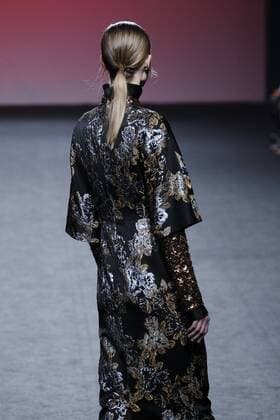 February 20, 2017 - Madrid, Spain - A model walks the runway at the THE 2ND SKIN CO show during the Mercedes-Benz Madrid Fashion Week Autumn Winter 2017 2018 at IFEMA on February 20, 2017 in Madrid, Spain Madrid Spain  - ZUMAn230 20170220_zaa_n230_086 Copyright: xOscarxGonzalezx