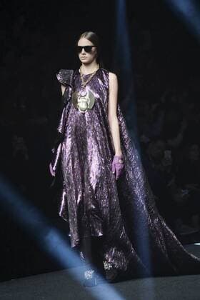 February 20, 2017 - Madrid, Spain - A model walks the runway at the ALVARNO show during the Mercedes-Benz Madrid Fashion Week Autumn Winter 2017 2018 at IFEMA on February 20, 2017 in Madrid, Spain Madrid Spain  - ZUMAn230 20170220_zaa_n230_078 Copyright: xOscarxGonzalezx
