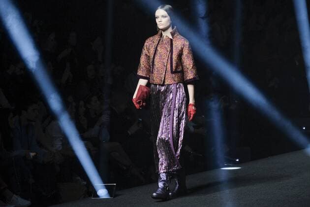 February 20, 2017 - Madrid, Spain - A model walks the runway at the ALVARNO show during the Mercedes-Benz Madrid Fashion Week Autumn Winter 2017 2018 at IFEMA on February 20, 2017 in Madrid, Spain Madrid Spain  - ZUMAn230 20170220_zaa_n230_071 Copyright: xOscarxGonzalezx