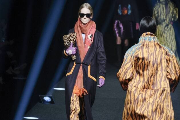 February 20, 2017 - Madrid, Spain - A model walks the runway at the ALVARNO show during the Mercedes-Benz Madrid Fashion Week Autumn Winter 2017 2018 at IFEMA on February 20, 2017 in Madrid, Spain Madrid Spain  - ZUMAn230 20170220_zaa_n230_088 Copyright: xOscarxGonzalezx