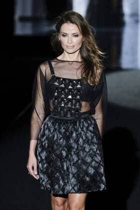 February 20, 2017 - Madrid, Spain - Model Almudena Fernandez walks the runway at the DUYOS show during the Mercedes-Benz Madrid Fashion Week Autumn Winter 2017 2018 at IFEMA on February 20, 2017 in Madrid, Spain Madrid Spain  - ZUMAn230 20170220_zaa_n230_159 Copyright: xOscarxGonzalezx