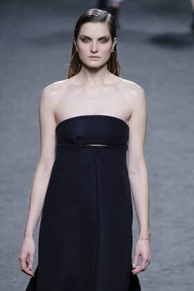 February 20, 2017 - Madrid, Spain - A model walks the runway at the OLIVA show during the Mercedes-Benz Madrid Fashion Week Autumn Winter 2017 2018 at IFEMA on February 20, 2017 in Madrid, Spain Madrid Spain  - ZUMAn230 20170220_zaa_n230_199 Copyright: xOscarxGonzalezx