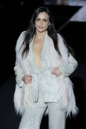 February 20, 2017 - Madrid, Spain - Model Helena Barquilla walks the runway at the DUYOS show during the Mercedes-Benz Madrid Fashion Week Autumn Winter 2017 2018 at IFEMA on February 20, 2017 in Madrid, Spain Madrid Spain  - ZUMAn230 20170220_zaa_n230_172 Copyright: xOscarxGonzalezx