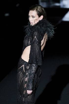 February 20, 2017 - Madrid, Spain - Model Nieves Alvarez walks the runway at the DUYOS show during the Mercedes-Benz Madrid Fashion Week Autumn Winter 2017 2018 at IFEMA on February 20, 2017 in Madrid, Spain Madrid Spain  - ZUMAn230 20170220_zaa_n230_149 Copyright: xOscarxGonzalezx