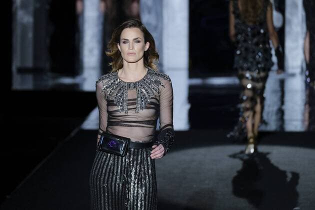 February 20, 2017 - Madrid, Spain - A model walks the runway at the DUYOS show during the Mercedes-Benz Madrid Fashion Week Autumn Winter 2017 2018 at IFEMA on February 20, 2017 in Madrid, Spain Madrid Spain  - ZUMAn230 20170220_zaa_n230_158 Copyright: xOscarxGonzalezx