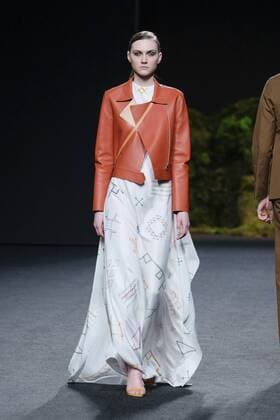 February 20, 2017 - Madrid, Spain - A model walks the runway at the OLIVA show during the Mercedes-Benz Madrid Fashion Week Autumn Winter 2017 2018 at IFEMA on February 20, 2017 in Madrid, Spain Madrid Spain  - ZUMAn230 20170220_zaa_n230_187 Copyright: xOscarxGonzalezx