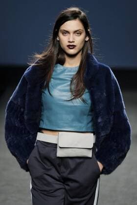 February 20, 2017 - Madrid, Spain - A model walks the runway at the J. Lorenzo show during the Mercedes-Benz Madrid Fashion Week Autumn Winter 2017 at Ifema on February 20, 2017 in Madrid, Spain. Madrid Spain  - ZUMAn230 20170220_zaa_n230_295 Copyright: xOscarxGonzalezx
