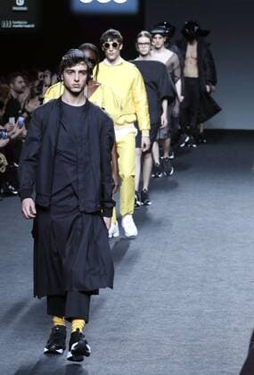 Models take to the catwalk with creations of the Fall Winter 2017 collection by the label Existence Rsearch Program at the Mercedes-Benz Fashion Week Madrid (MBFWM) held at the IFEMA Congress and Events center in Madrid, 21 February 2017. THE MBFWM runs from 16 to 21 February. MADRID FASHION WEEK !ACHTUNG: NUR REDAKTIONELLE NUTZUNG!  Copyright: xZipix 20170221-636232813835162285