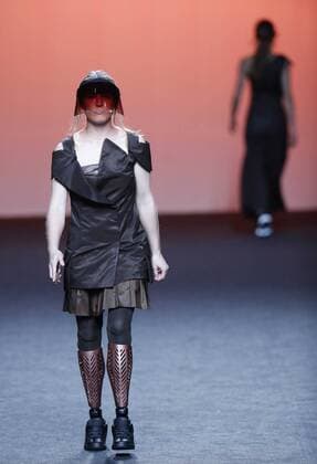 A model takes to the catwalk with creations of the Fall Winter 2017 collection by the label Existence Rsearch Program at the Mercedes-Benz Fashion Week Madrid (MBFWM) held at the IFEMA Congress and Events center in Madrid, 21 February 2017. THE MBFWM runs from 16 to 21 February. MADRID FASHION WEEK !ACHTUNG: NUR REDAKTIONELLE NUTZUNG!  Copyright: xZipix 20170221-636232813916749239