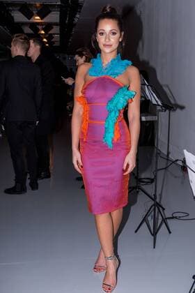 Roxie Nafousi attends the Emilio De La Morena catwalk show at BFC Showspace in London on Day 5 of London Fashion Week. FEBRUARY 21st 2017  GBLx17384