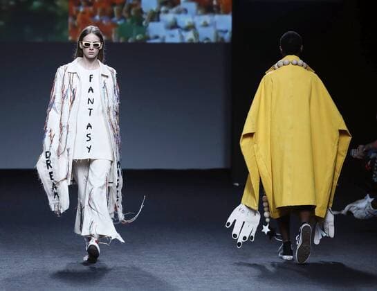 Models take to the catwalk with creations of the Fall Winter 2017 collection by the label Outsiders Division at the Mercedes-Benz Fashion Week Madrid (MBFWM) held at the IFEMA Congress and Events center in Madrid, 21 February 2017. THE MBFWM runs from 16 to 21 February. MADRID FASHION WEEK !ACHTUNG: NUR REDAKTIONELLE NUTZUNG!  Copyright: xZipix 20170221-636232873383055286