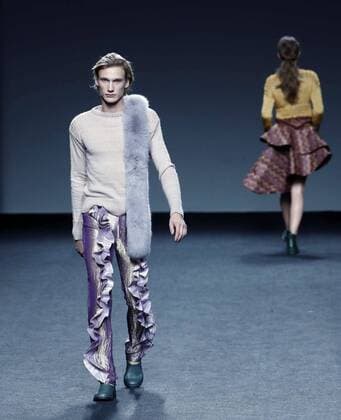 Models take to the catwalk with creations of the Fall Winter 2017 collection by designer Rocio Laseca at the Mercedes-Benz Fashion Week Madrid (MBFWM) held at the IFEMA Congress and Events center in Madrid, 21 February 2017. THE MBFWM runs from 16 to 21 February. MADRID FASHION WEEK !ACHTUNG: NUR REDAKTIONELLE NUTZUNG!  Copyright: xZipix 20170221-636232874673791012