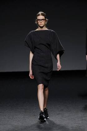 February 21, 2017 - Madrid, Spain - A model walks the runway at the EXISTENCE RESEARCH PROGRAM show during the EGO Mercedes-Benz Madrid Fashion Week Autumn Winter 2017 2018 at IFEMA on February 21, 2017 in Madrid, Spain Madrid Spain  - ZUMAn230 20170221_zaa_n230_119 Copyright: xOscarxGonzalezx