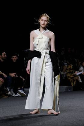 February 21, 2017 - Madrid, Spain - A model walks the runway at the THREEONES show during the EGO Mercedes-Benz Madrid Fashion Week Autumn Winter 2017 2018 at IFEMA on February 21, 2017 in Madrid, Spain Madrid Spain  - ZUMAn230 20170221_zaa_n230_145 Copyright: xOscarxGonzalezx