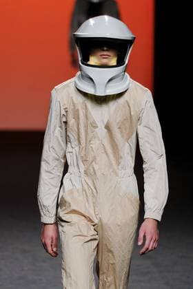 February 21, 2017 - Madrid, Spain - A model walks the runway at the EXISTENCE RESEARCH PROGRAM show during the EGO Mercedes-Benz Madrid Fashion Week Autumn Winter 2017 2018 at IFEMA on February 21, 2017 in Madrid, Spain Madrid Spain  - ZUMAn230 20170221_zaa_n230_155 Copyright: xOscarxGonzalezx