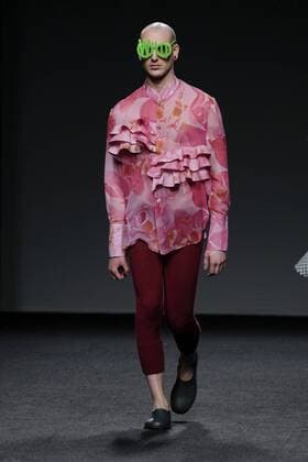 February 21, 2017 - Madrid, Spain - A model walks the runway at the ROCIO LASECA show during the EGO Mercedes-Benz Madrid Fashion Week Autumn Winter 2017 2018 at IFEMA on February 21, 2017 in Madrid, Spain Madrid Spain  - ZUMAn230 20170221_zaa_n230_277 Copyright: xOscarxGonzalezx