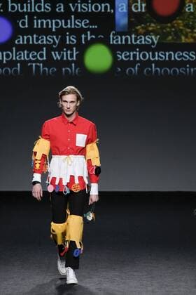 February 21, 2017 - Madrid, Spain - A model walks the runway at the OUTSIDERS DIVISION show during the EGO Mercedes-Benz Madrid Fashion Week Autumn Winter 2017 2018 at IFEMA on February 21, 2017 in Madrid, Spain Madrid Spain  - ZUMAn230 20170221_zaa_n230_183 Copyright: xOscarxGonzalezx