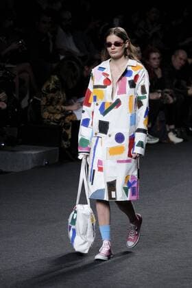 February 21, 2017 - Madrid, Spain - A model walks the runway at the ROCIO LASECA show during the EGO Mercedes-Benz Madrid Fashion Week Autumn Winter 2017 2018 at IFEMA on February 21, 2017 in Madrid, Spain Madrid Spain  - ZUMAn230 20170221_zaa_n230_278 Copyright: xOscarxGonzalezx