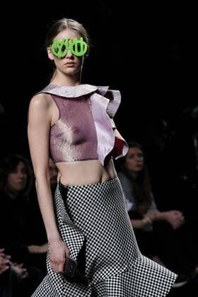 February 21, 2017 - Madrid, Spain - A model walks the runway at the Rocio Laseca show during the EGO Mercedes-Benz Madrid Fashion Week Autumn Winter 2017 2018 at IFEMA in Madrid, Spain. Madrid Spain  - ZUMAn230 20170221_zaa_n230_267 Copyright: xOscarxGonzalezx