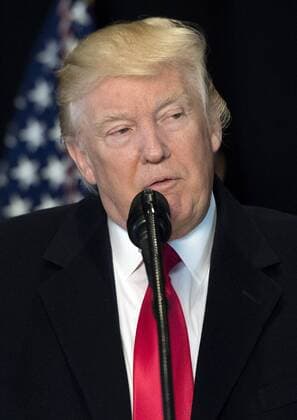 President Donald Trump delivers remarks after touring the Smithsonian National Museum of African American History & Culture in Washington, D.C. on February 21, 2017.  WAP20170221399 KEVINxDIETSCH