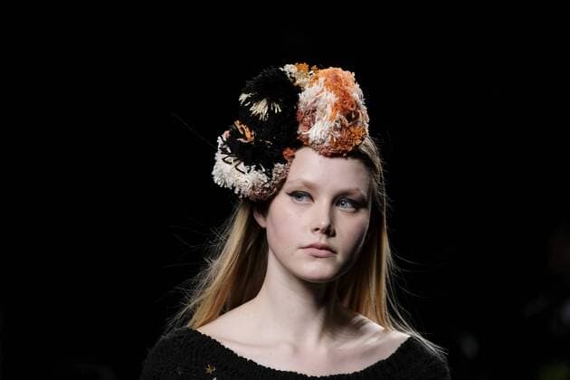 February 21, 2017 - Madrid, Spain - A model walks the runway at the AMAI RODRIGUEZ show during the EGO Mercedes-Benz Madrid Fashion Week Autumn Winter 2017 2018 at IFEMA on February 21, 2017 in Madrid, Spain Madrid Spain  - ZUMAn230 20170221_zaa_n230_329 Copyright: xOscarxGonzalezx