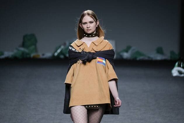 February 21, 2017 - Madrid, Spain - A model walks the runway at the MARIA MAGDALENA show during the EGO Mercedes-Benz Madrid Fashion Week Autumn Winter 2017 2018 at IFEMA on February 21, 2017 in Madrid, Spain Madrid Spain  - ZUMAn230 20170221_zaa_n230_372 Copyright: xOscarxGonzalezx