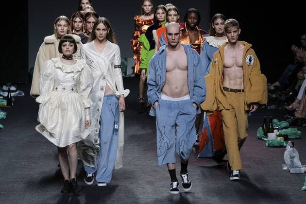 February 21, 2017 - Madrid, Spain - A model walks the runway at the MARIA MAGDALENA show during the EGO Mercedes-Benz Madrid Fashion Week Autumn Winter 2017 2018 at IFEMA on February 21, 2017 in Madrid, Spain Madrid Spain  - ZUMAn230 20170221_zaa_n230_334 Copyright: xOscarxGonzalezx