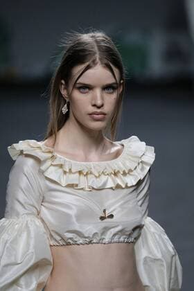 February 21, 2017 - Madrid, Spain - A model walks the runway at the MARIA MAGDALENA show during the EGO Mercedes-Benz Madrid Fashion Week Autumn Winter 2017 2018 at IFEMA on February 21, 2017 in Madrid, Spain Madrid Spain  - ZUMAn230 20170221_zaa_n230_388 Copyright: xOscarxGonzalezx