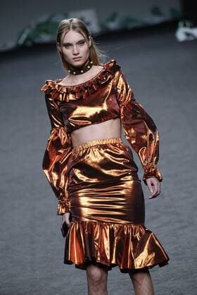 February 21, 2017 - Madrid, Spain - A model walks the runway at the MARIA MAGDALENA show during the EGO Mercedes-Benz Madrid Fashion Week Autumn Winter 2017 2018 at IFEMA on February 21, 2017 in Madrid, Spain Madrid Spain  - ZUMAn230 20170221_zaa_n230_332 Copyright: xOscarxGonzalezx