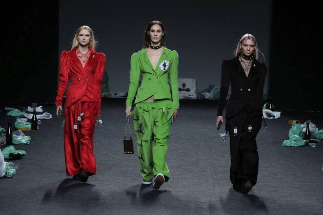 February 21, 2017 - Madrid, Spain - A model walks the runway at the MARIA MAGDALENA show during the EGO Mercedes-Benz Madrid Fashion Week Autumn Winter 2017 2018 at IFEMA on February 21, 2017 in Madrid, Spain Madrid Spain  - ZUMAn230 20170221_zaa_n230_360 Copyright: xOscarxGonzalezx