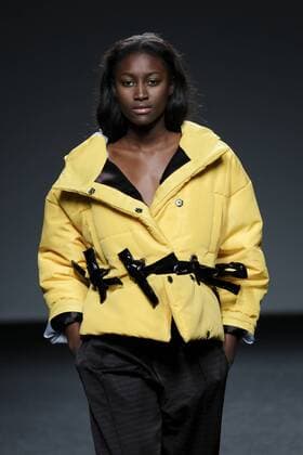 February 21, 2017 - Madrid, Spain - A model walks the runway at the BLIKVANGER show during the EGO Mercedes-Benz Madrid Fashion Week Autumn Winter 2017 2018 at IFEMA on February 21, 2017 in Madrid, Spain Madrid Spain  - ZUMAn230 20170221_zaa_n230_625 Copyright: xOscarxGonzalezx