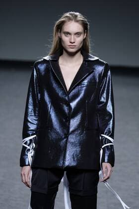February 21, 2017 - Madrid, Spain - A model walks the runway at the BLIKVANGER show during the EGO Mercedes-Benz Madrid Fashion Week Autumn Winter 2017 2018 at IFEMA on February 21, 2017 in Madrid, Spain Madrid Spain  - ZUMAn230 20170221_zaa_n230_632 Copyright: xOscarxGonzalezx