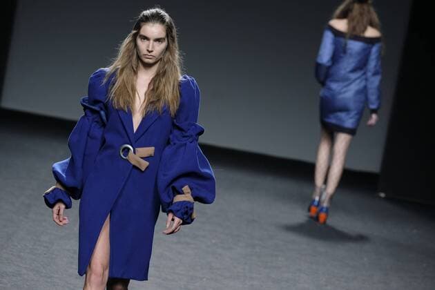 February 21, 2017 - Madrid, Spain - A model walks the runway at the JUAN CARLOS PAJARES show during the EGO Mercedes-Benz Madrid Fashion Week Autumn Winter 2017 2018 at IFEMA on February 21, 2017 in Madrid, Spain Madrid Spain  - ZUMAn230 20170221_zaa_n230_639 Copyright: xOscarxGonzalezx