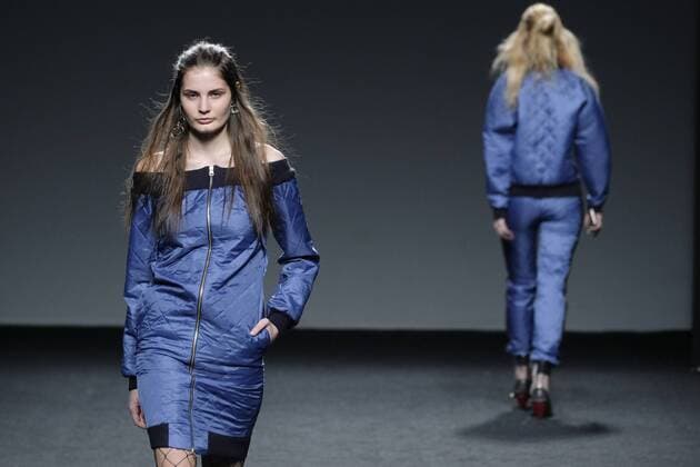 February 21, 2017 - Madrid, Spain - A model walks the runway at the JUAN CARLOS PAJARES show during the EGO Mercedes-Benz Madrid Fashion Week Autumn Winter 2017 2018 at IFEMA on February 21, 2017 in Madrid, Spain Madrid Spain  - ZUMAn230 20170221_zaa_n230_640 Copyright: xOscarxGonzalezx