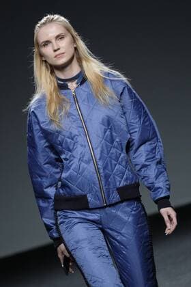 February 21, 2017 - Madrid, Spain - A model walks the runway at the JUAN CARLOS PAJARES show during the EGO Mercedes-Benz Madrid Fashion Week Autumn Winter 2017 2018 at IFEMA on February 21, 2017 in Madrid, Spain Madrid Spain  - ZUMAn230 20170221_zaa_n230_638 Copyright: xOscarxGonzalezx