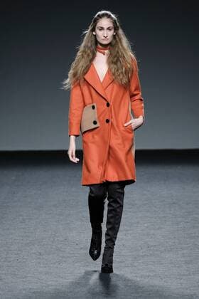 February 21, 2017 - Madrid, Spain - A model walks the runway at the JUAN CARLOS PAJARES show during the EGO Mercedes-Benz Madrid Fashion Week Autumn Winter 2017 2018 at IFEMA on February 21, 2017 in Madrid, Spain Madrid Spain  - ZUMAn230 20170221_zaa_n230_649 Copyright: xOscarxGonzalezx