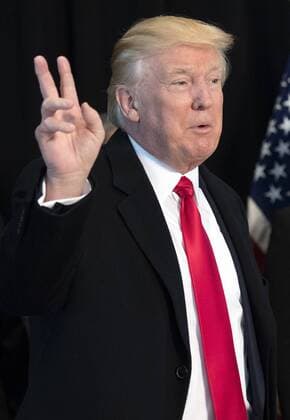 February 21, 2017 - Washington, District of Columbia, United States of America - United States President Donald Trump waves as he leaves Smithsonian National Museum of African American History & Culture in Washington, D.C. on February 21, 2017. Photo Credit: CNP AdMedia Washington United States of America - ZUMAa123 20170221_zaa_a123_012 Copyright: xKevinxDietschx