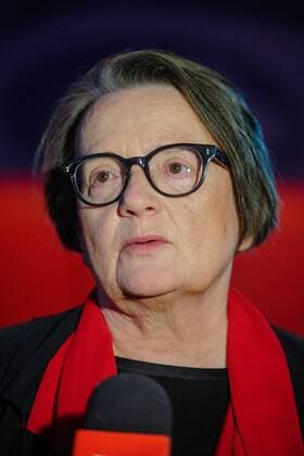 Premiere of Agnieszka Holland s thriller Pokot (Spoor) in Warsaw Premiere of the winner of the Silver Bear Alfred Bauer prize at the Berlin Film Festival the newest Agnieszka Holland s thriller Pokot (Spoor) on February 21, 2017 in Warsaw, Poland. In the picture: Agnieszka Holland EN_01246634_0007 
