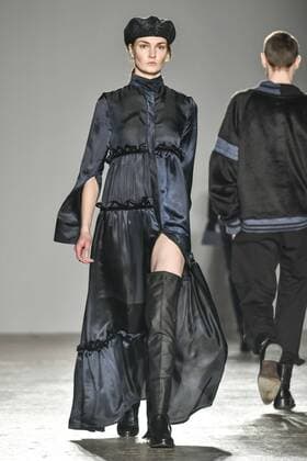Milan woman s Fashion Week Fall Winter 2017 2018. Milano Moda donna , autunno inverno 2017 2018 .Grinko Fashion Show. Pictured: model  Copyright: xRiccardoxGiordanoxSickix xIPAx xFotosickix
