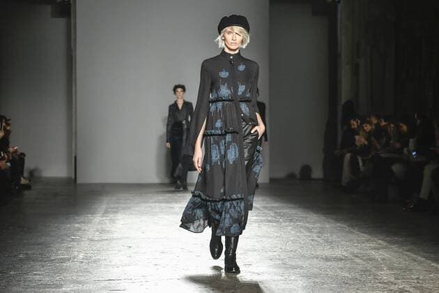 Milan woman s Fashion Week Fall Winter 2017 2018. Milano Moda donna , autunno inverno 2017 2018 .Grinko Fashion Show. Pictured: model  Copyright: xRiccardoxGiordanoxSickix xIPAx xFotosickix