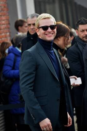 Milan, Arrival guests at the Gucci show, Milan Fashion Week. In the picture: Alessandro Borghi  Copyright: xSimonexComix xIPAx xSimonexComix