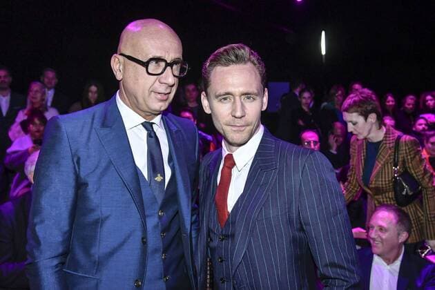 Milan woman s Fashion Week Fall Winter 2017 2018. Gucci Front row. Pictured: Marco Bizzarri and Tom Hiddleston  Copyright: xRiccardoxGiordanoxSickix xIPAx xFotosickix