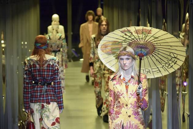 Milan woman s Fashion Week Fall Winter 2017 2018. Gucci Fashion Show Pictured: Model  Copyright: xSickix xIPAx xFotosickix